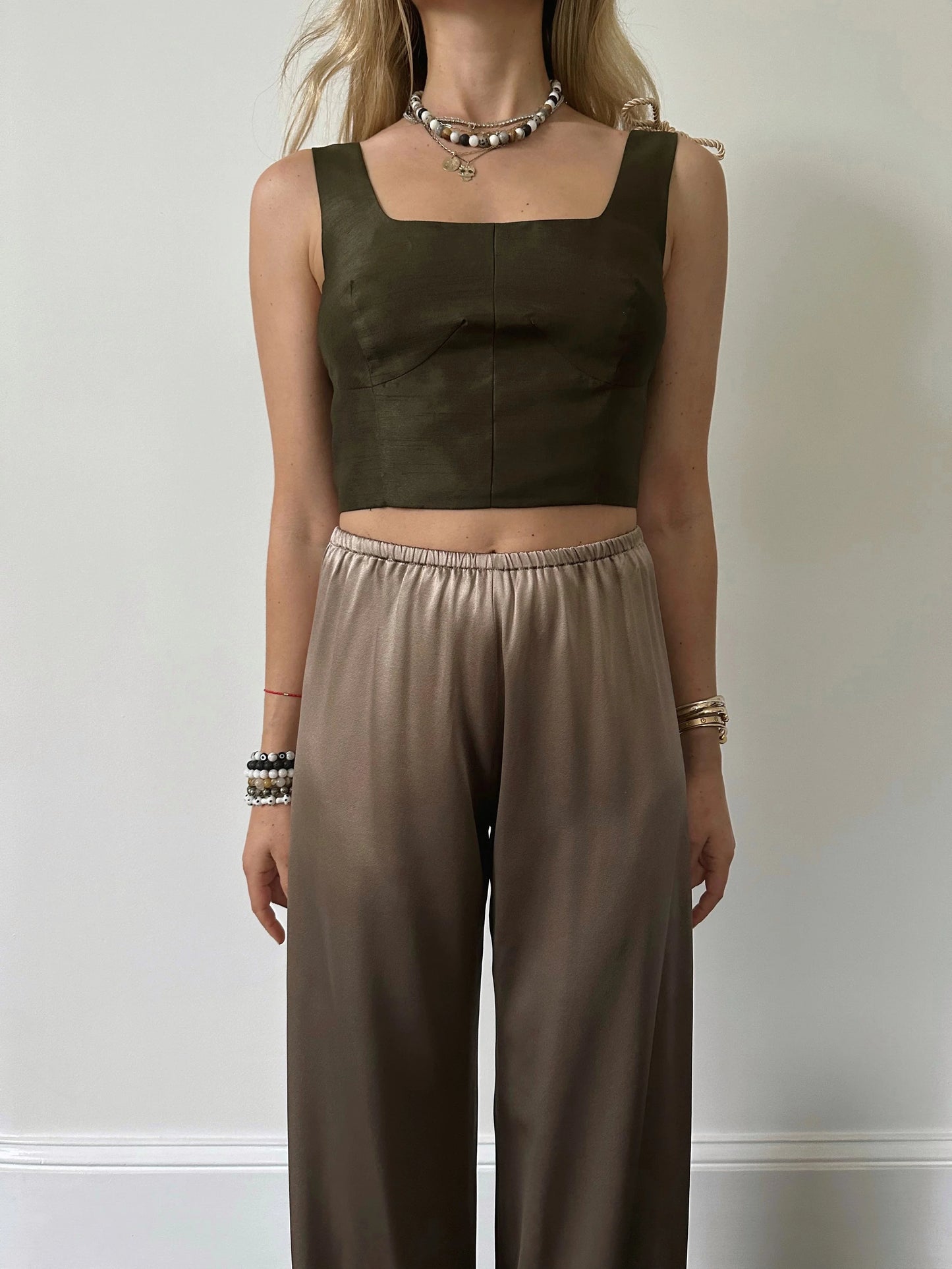 The Cool Crop Top in Kelp