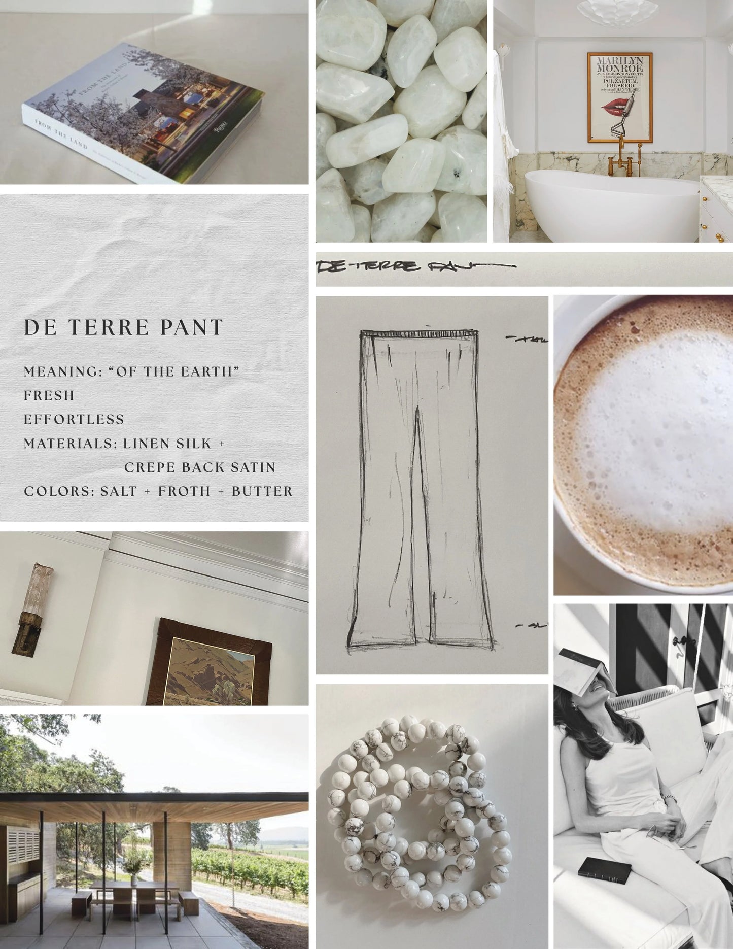 De Terre Pant in Silk Linen