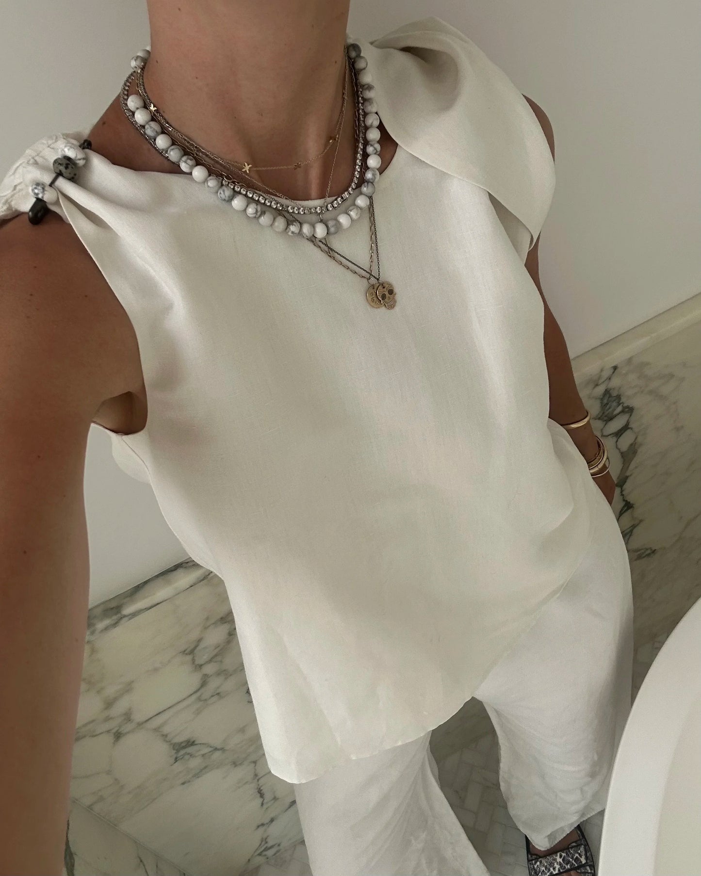 Fleur top in Silk Linen