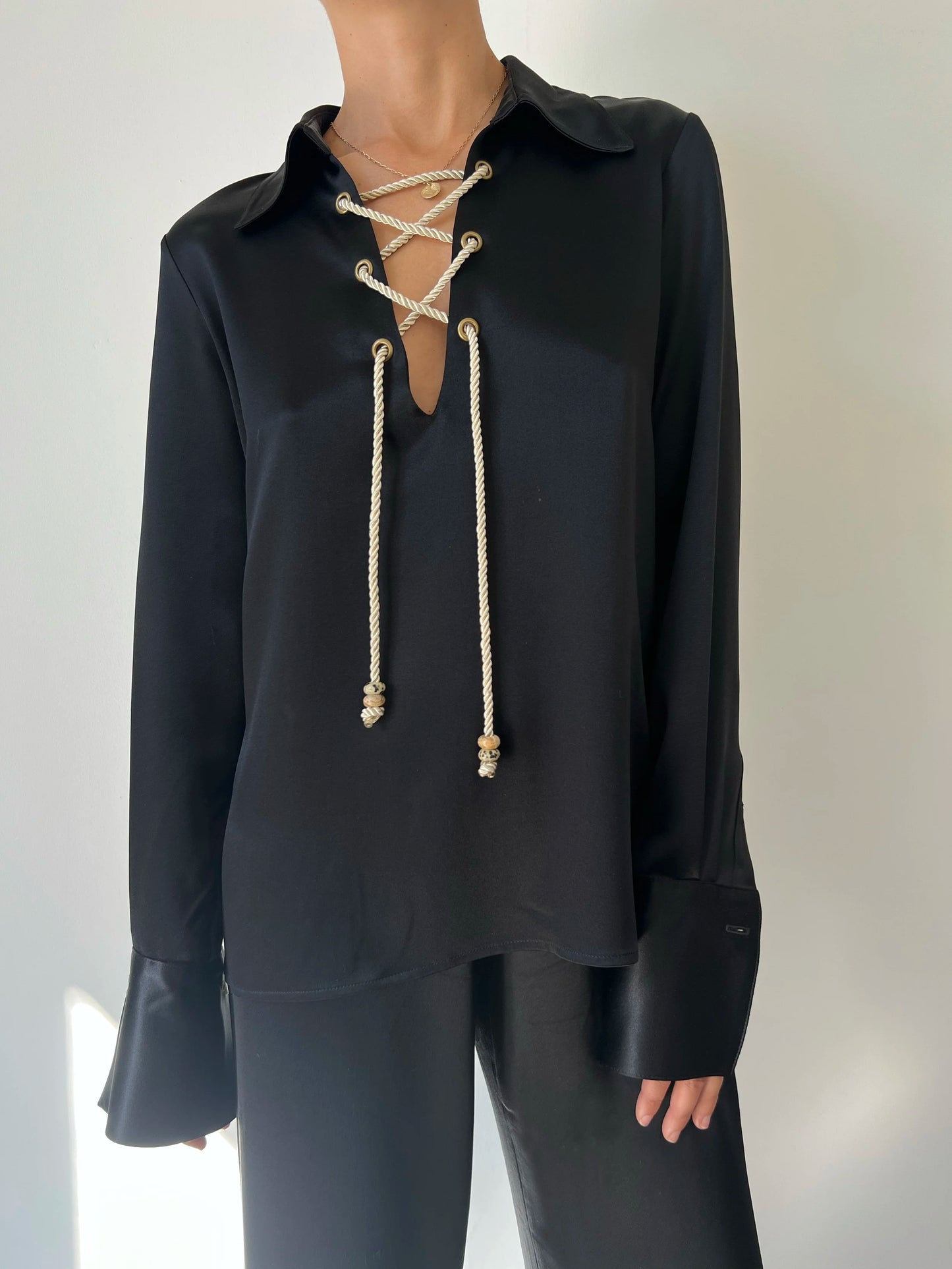 The Stardust Top in Crepe Back Satin