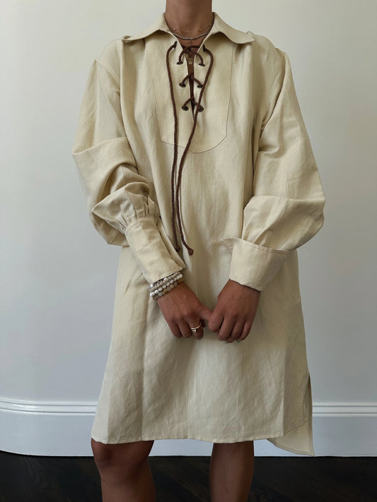 Cannes Dress in Silk Linen