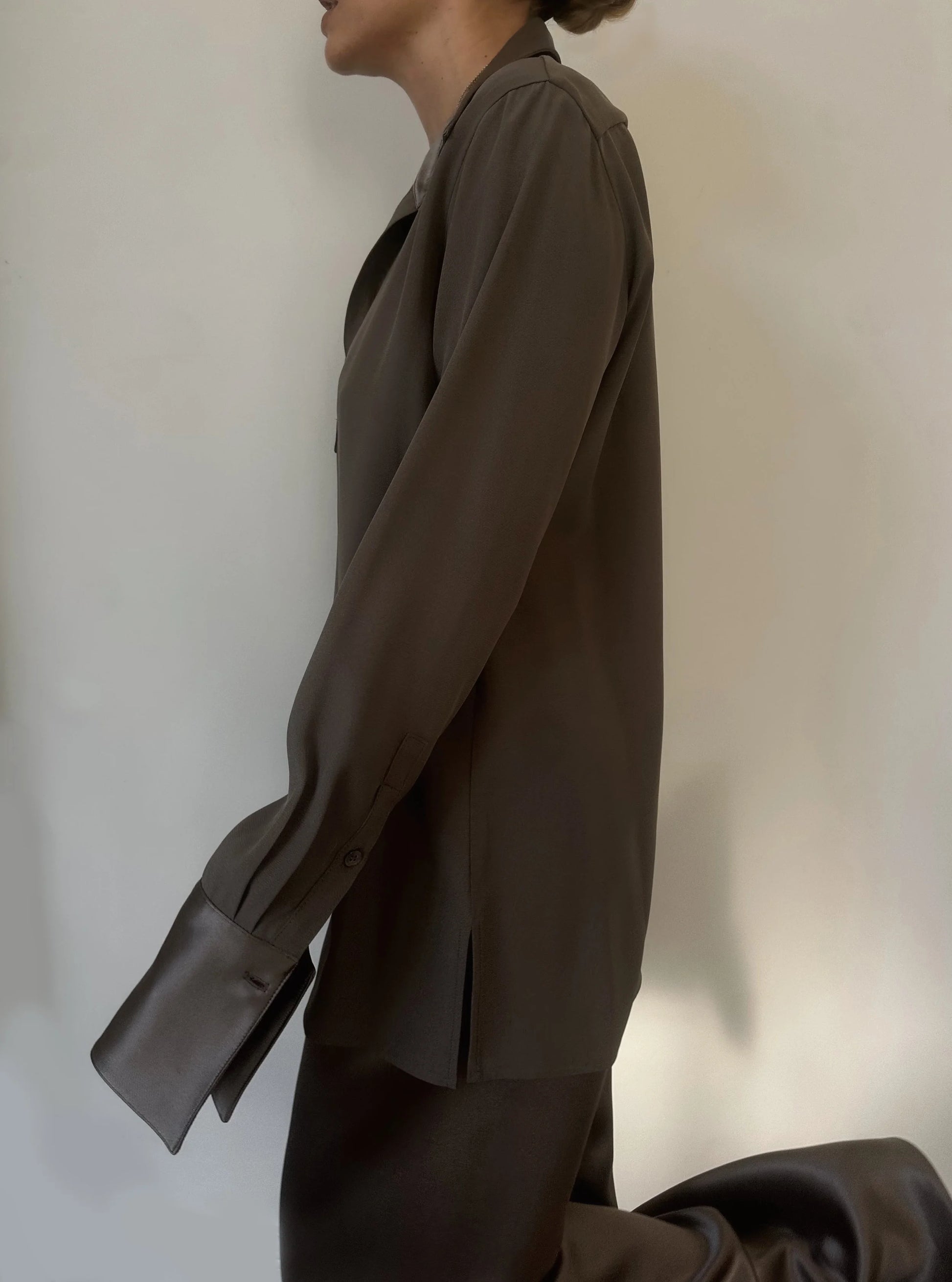 De Terre Top in Crepe Back Satin