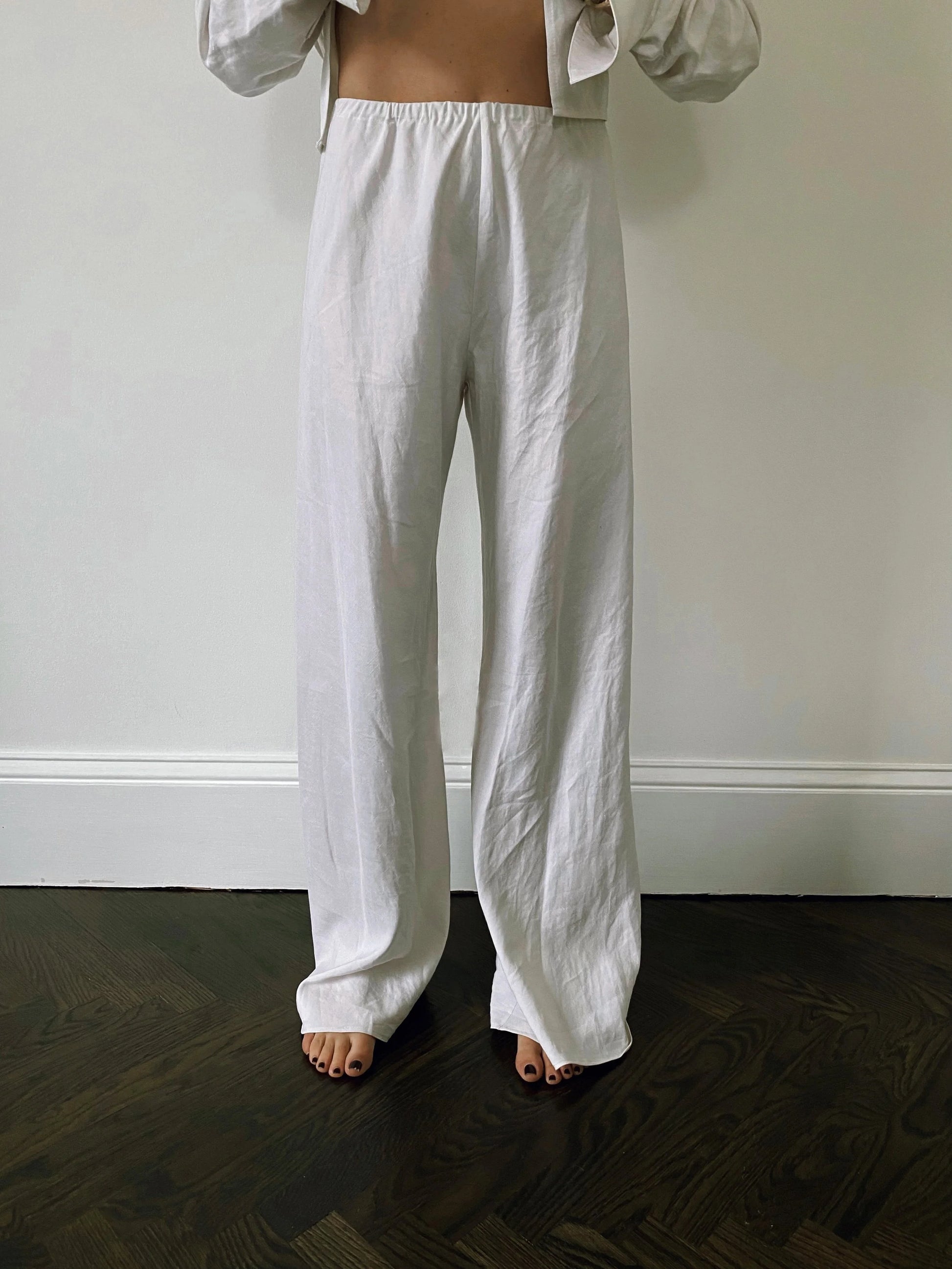 De Terre Pant in Silk Linen