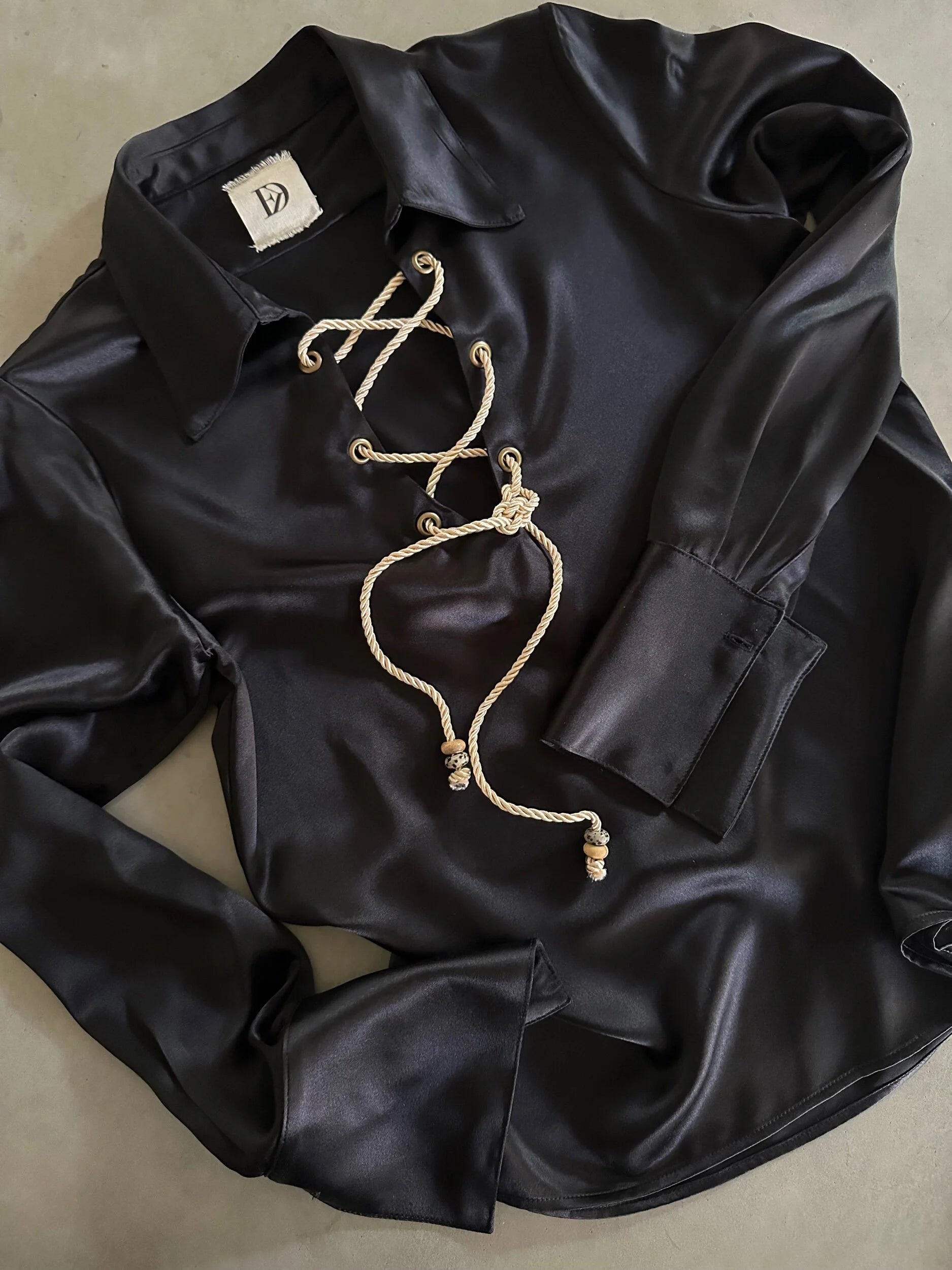 The Stardust Top in Crepe Back Satin