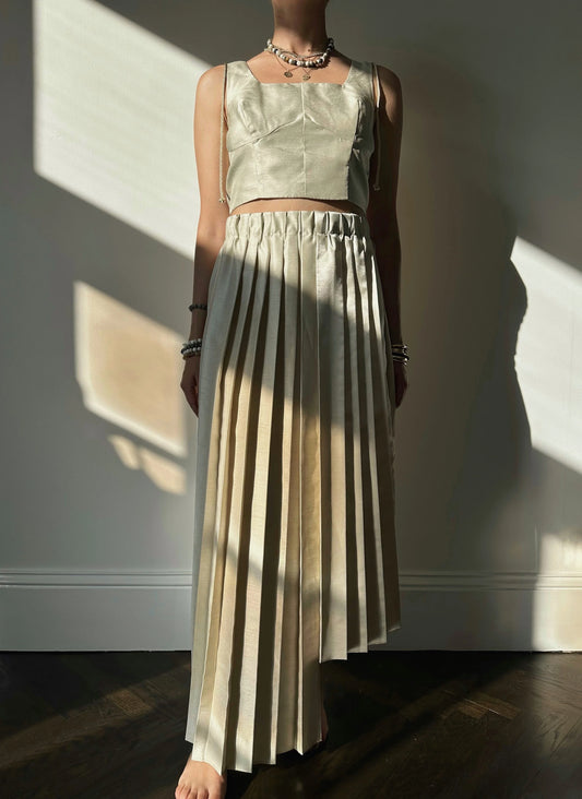 The Plume Skirt in Pearl