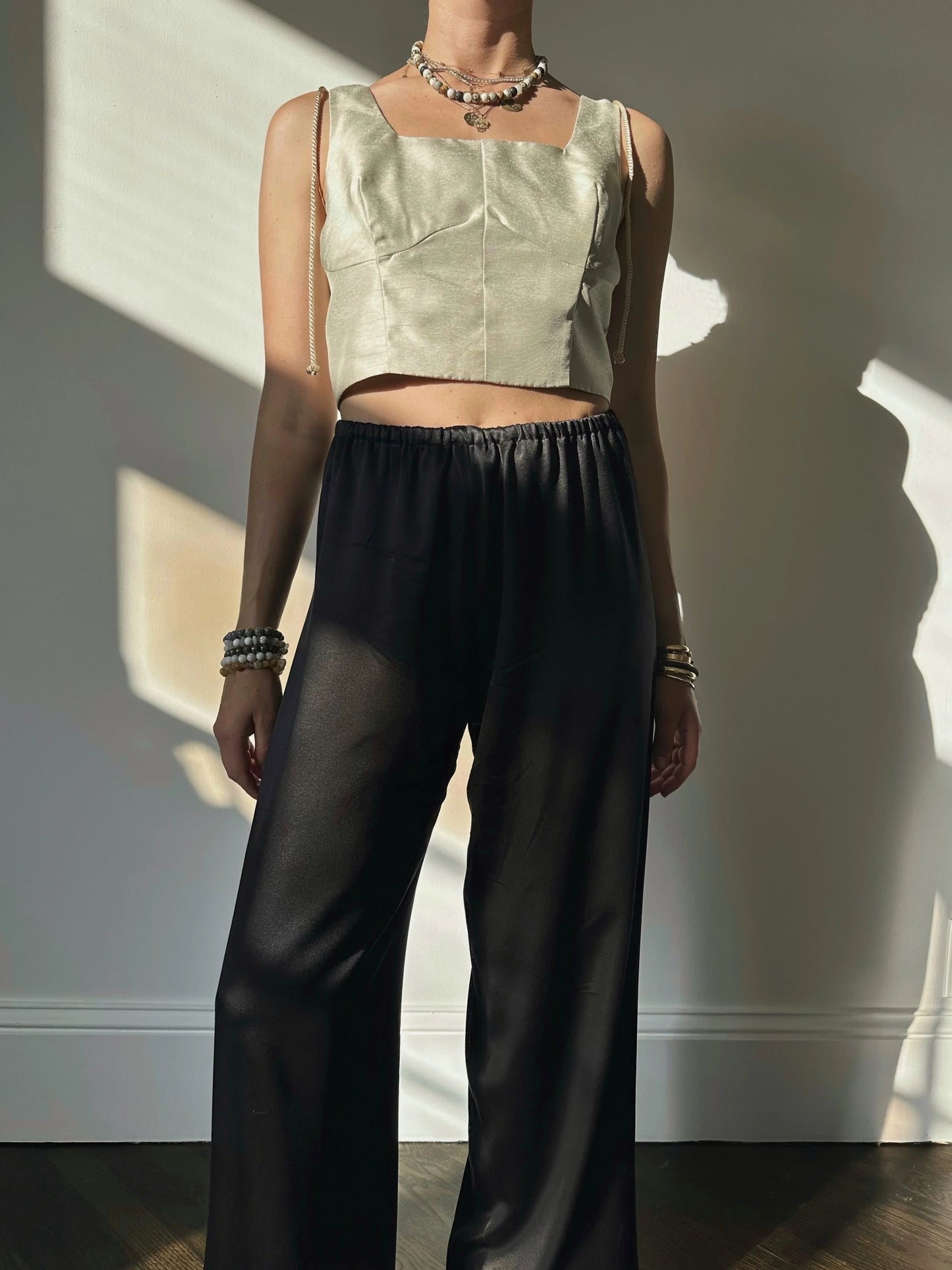 The Cool Crop Top in Pearl