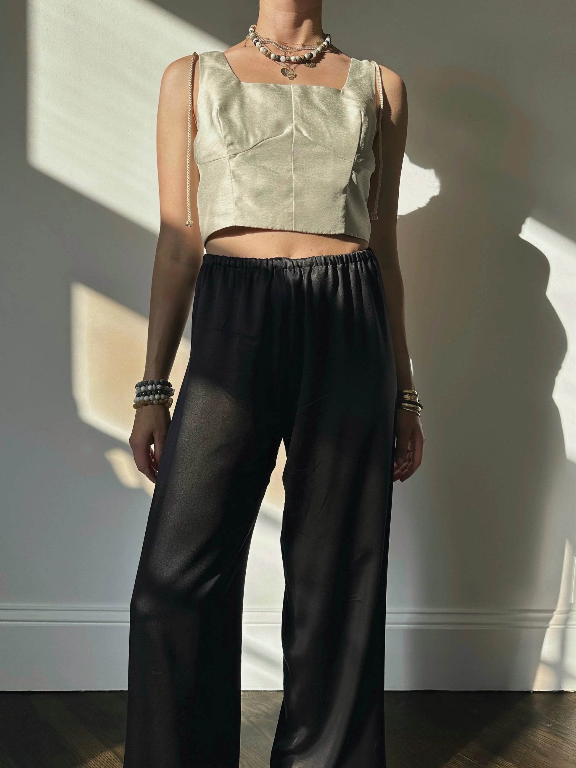The Cool Crop Top in Pearl