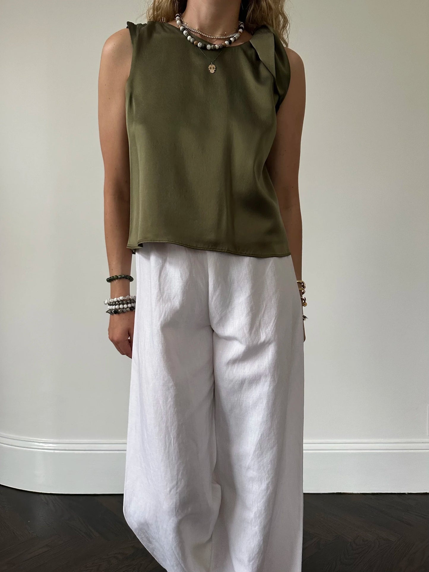 De Terre Pant in Silk Linen
