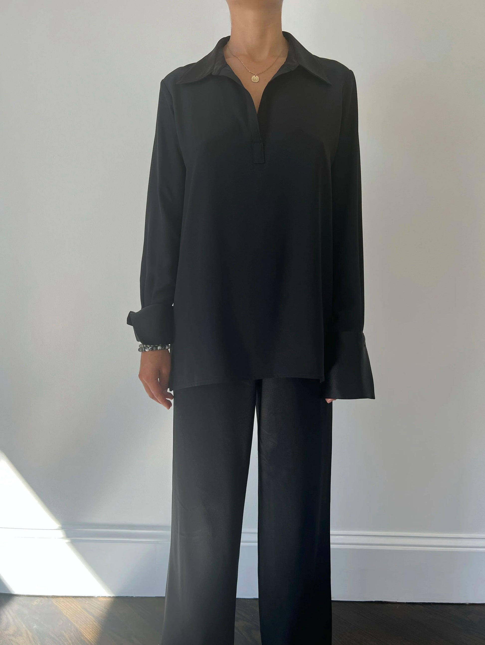 De Terre Top in Crepe Back Satin
