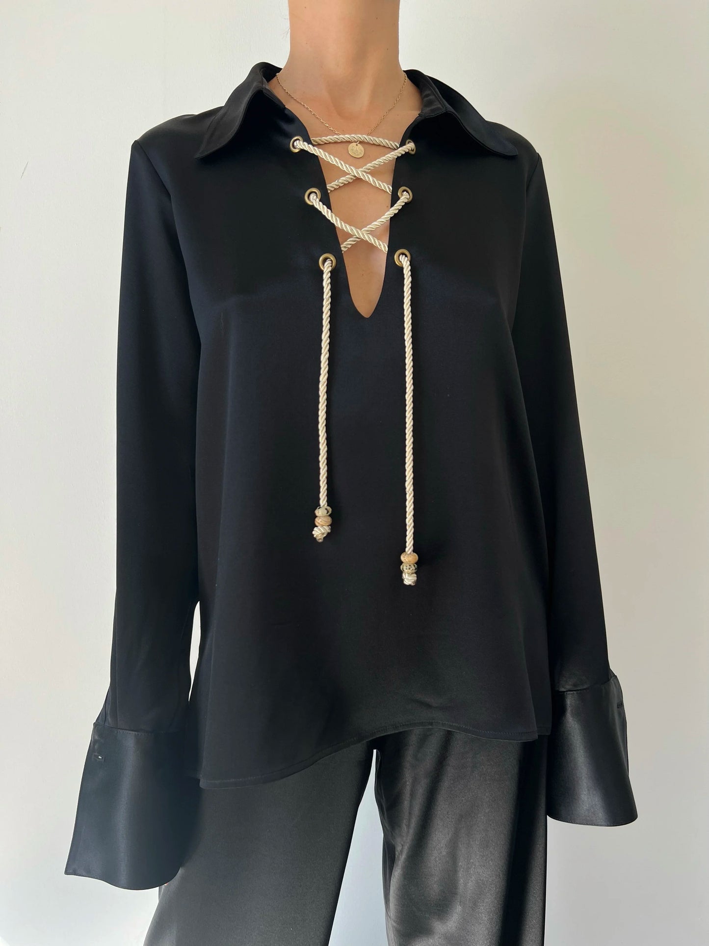 The Stardust Top in Crepe Back Satin