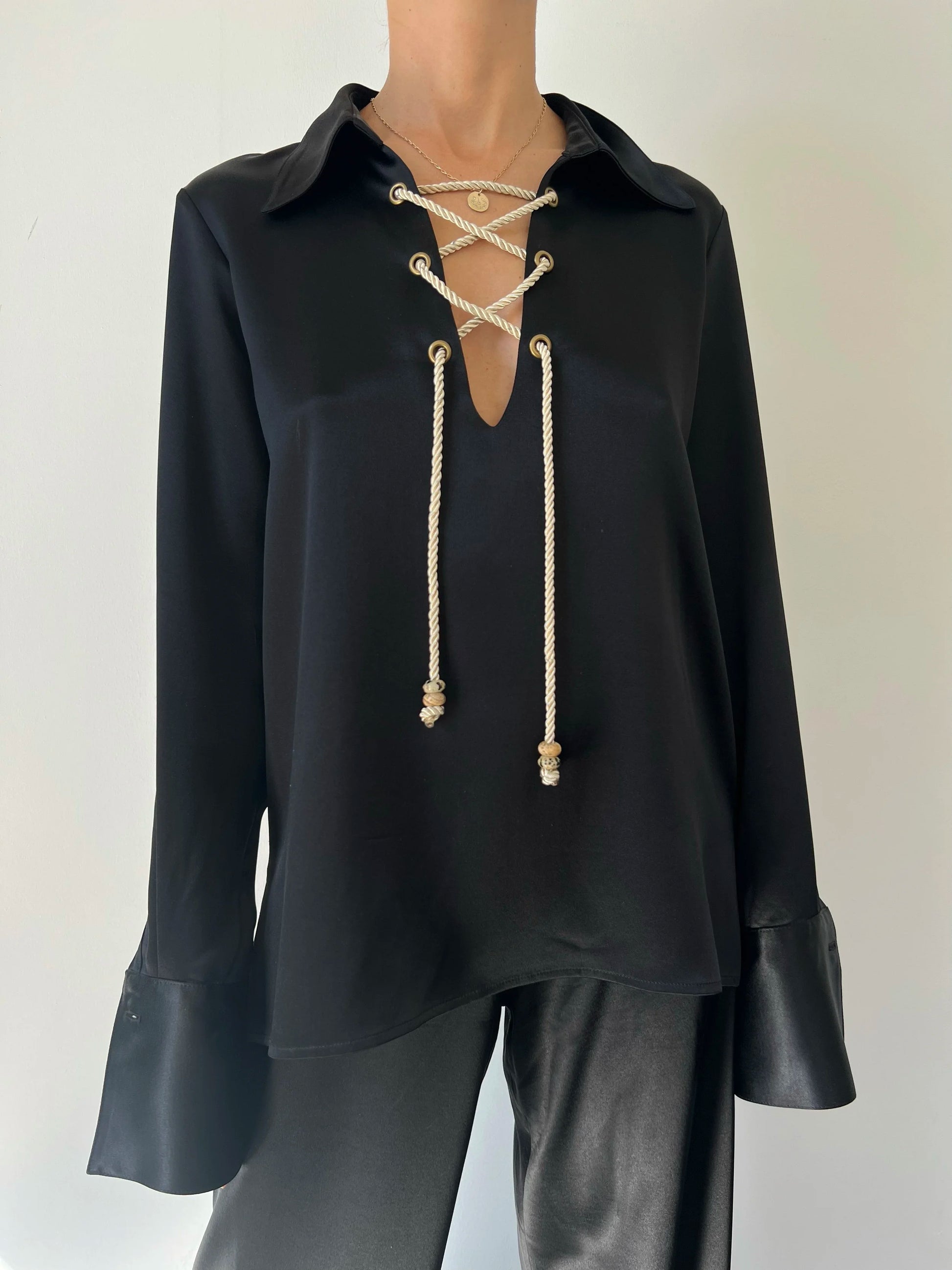 The Stardust Top in Crepe Back Satin