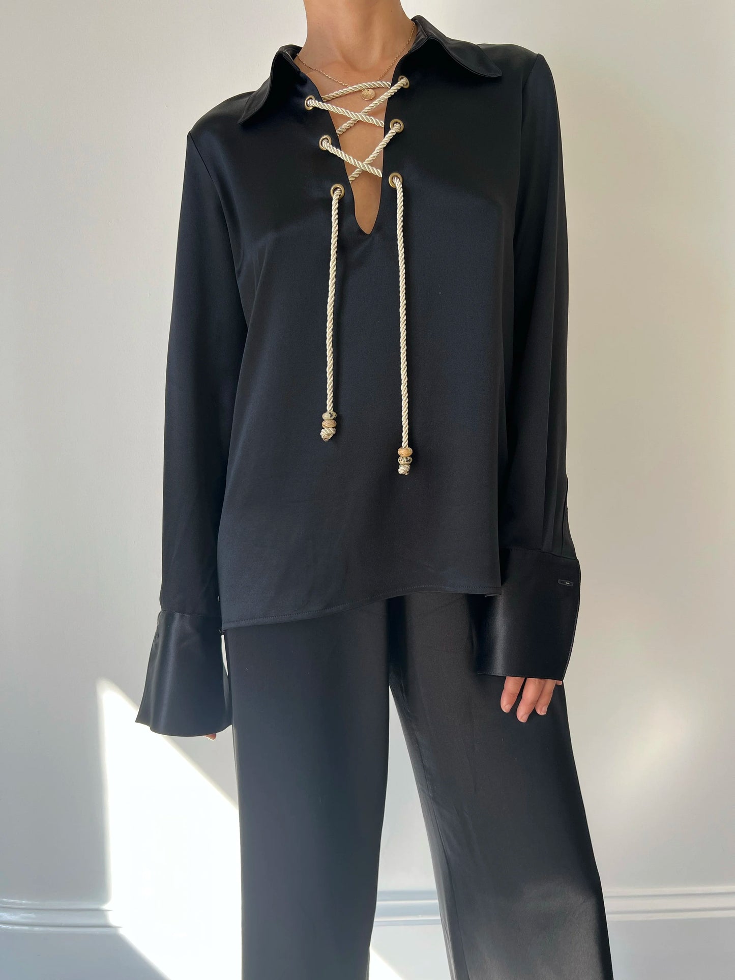 The Stardust Top in Crepe Back Satin
