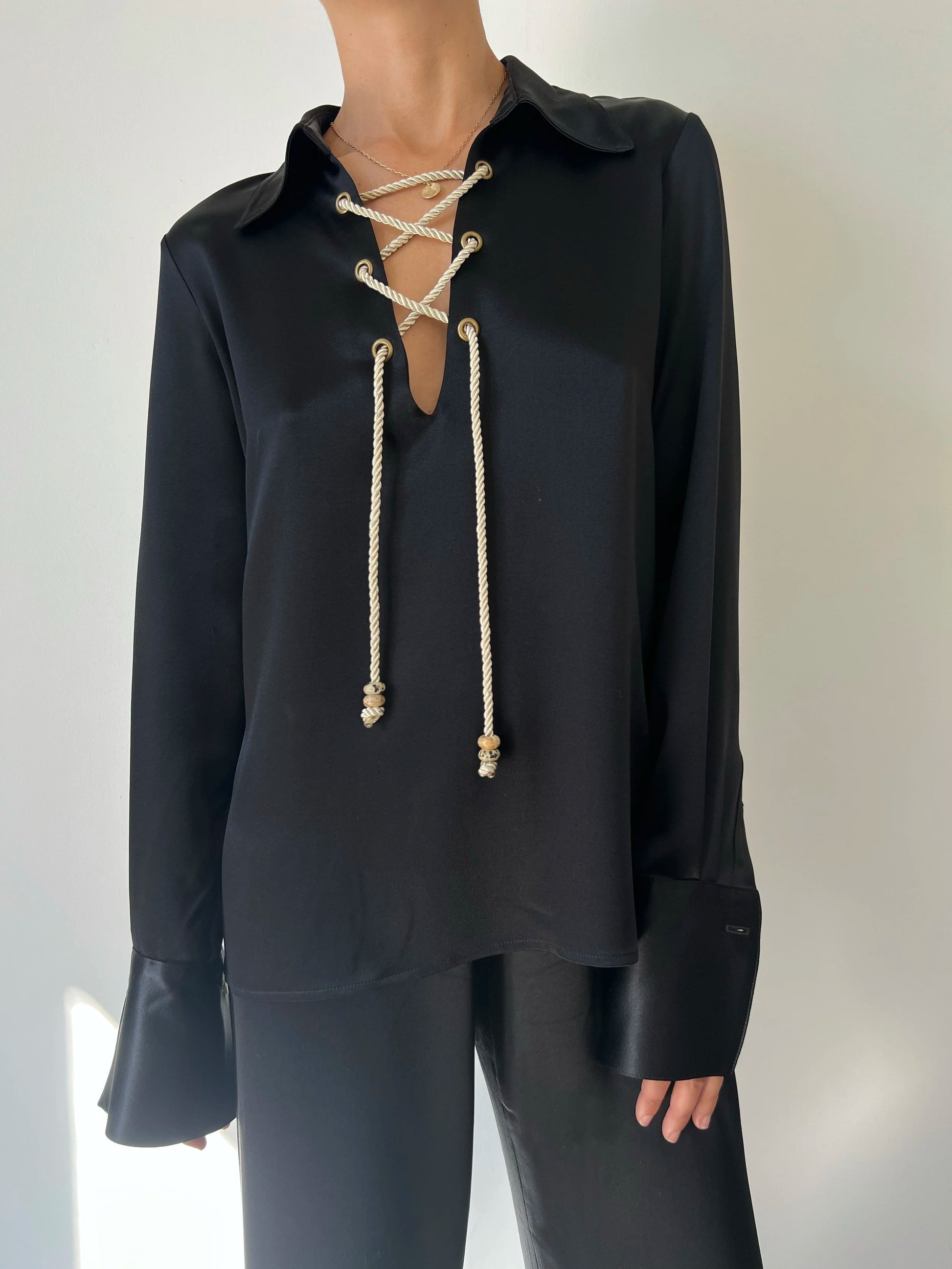 The Stardust Top in Crepe Back Satin