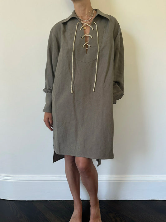 Cannes Dress in Silk Linen